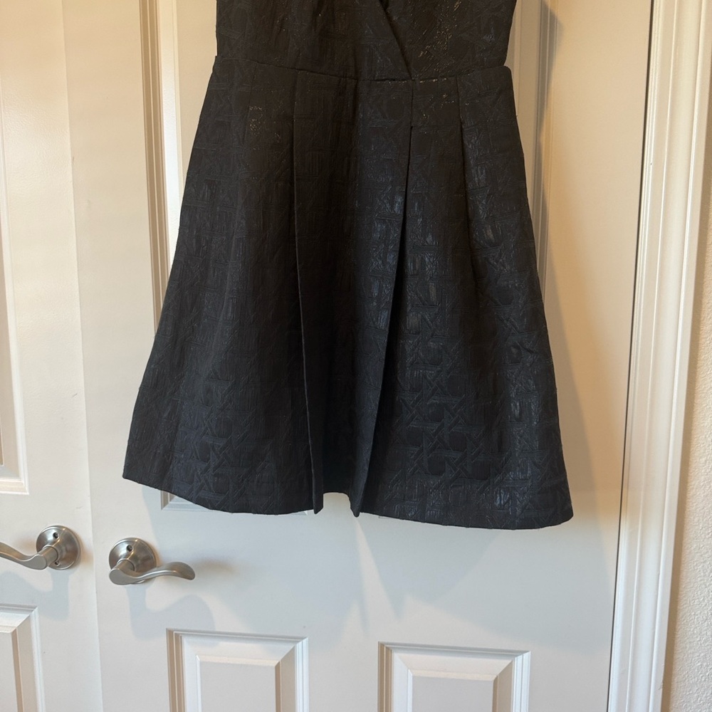 Kirna Zabete Black Textured Mini Dress - Picture 4 of 11